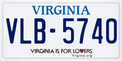 VA license plate VLB5740