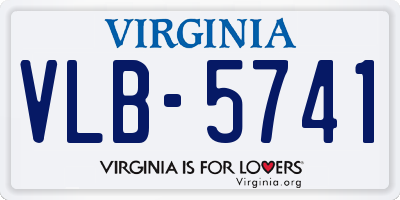 VA license plate VLB5741