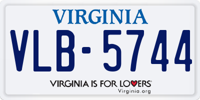 VA license plate VLB5744