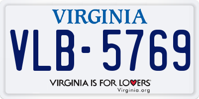 VA license plate VLB5769