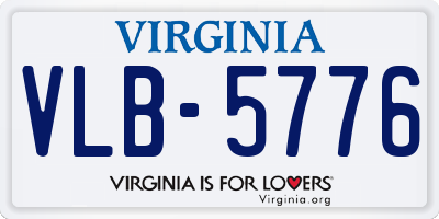 VA license plate VLB5776