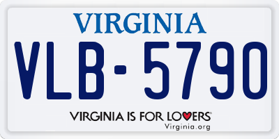 VA license plate VLB5790