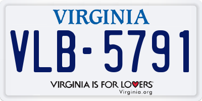 VA license plate VLB5791