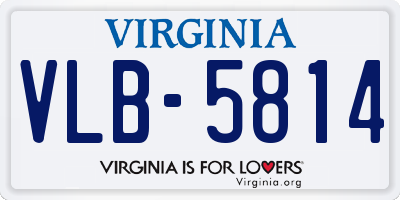 VA license plate VLB5814