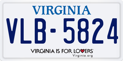 VA license plate VLB5824