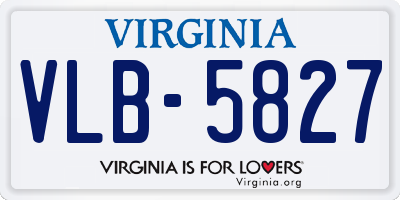 VA license plate VLB5827