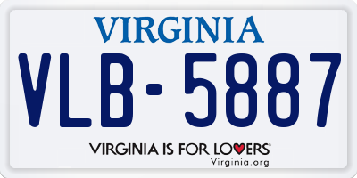 VA license plate VLB5887