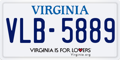VA license plate VLB5889