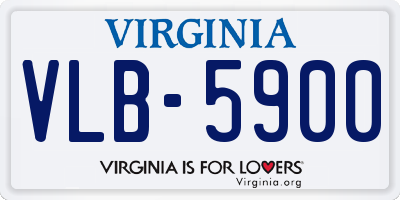 VA license plate VLB5900