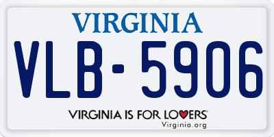 VA license plate VLB5906