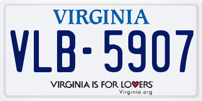 VA license plate VLB5907
