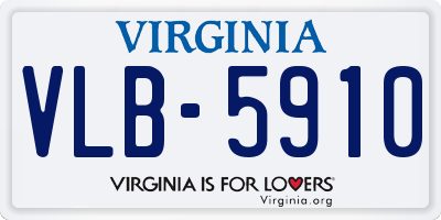 VA license plate VLB5910