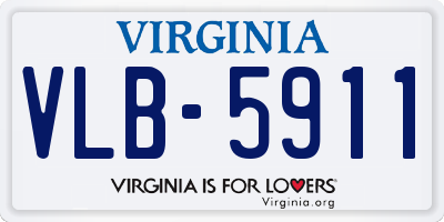 VA license plate VLB5911