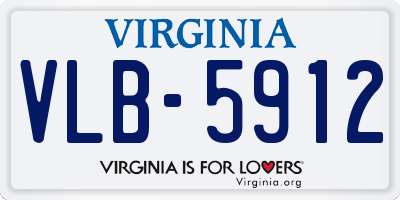 VA license plate VLB5912