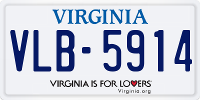 VA license plate VLB5914