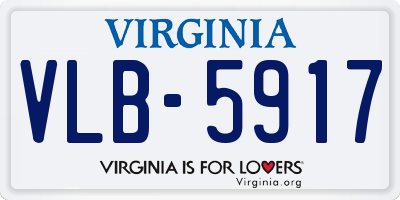 VA license plate VLB5917