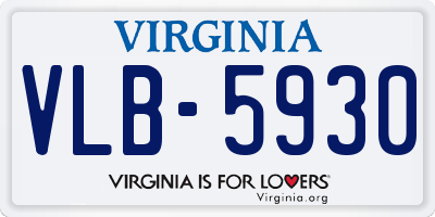 VA license plate VLB5930
