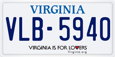 VA license plate VLB5940