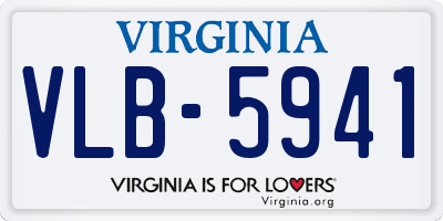 VA license plate VLB5941