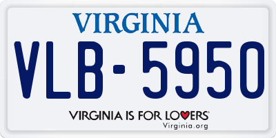 VA license plate VLB5950