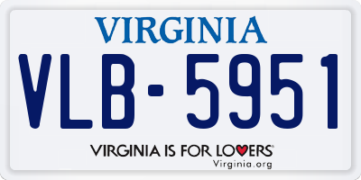 VA license plate VLB5951