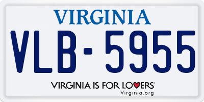 VA license plate VLB5955