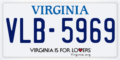 VA license plate VLB5969