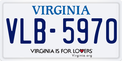 VA license plate VLB5970