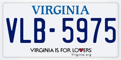 VA license plate VLB5975