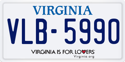 VA license plate VLB5990