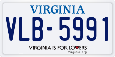 VA license plate VLB5991