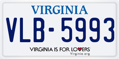 VA license plate VLB5993