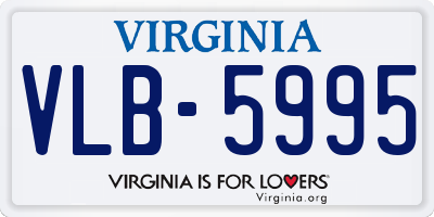 VA license plate VLB5995