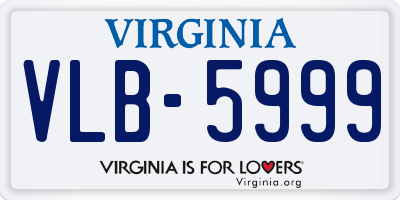 VA license plate VLB5999