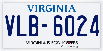 VA license plate VLB6024