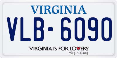 VA license plate VLB6090