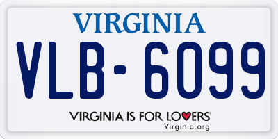 VA license plate VLB6099