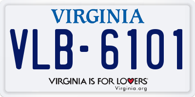 VA license plate VLB6101