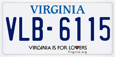 VA license plate VLB6115