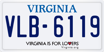 VA license plate VLB6119