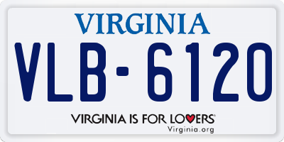 VA license plate VLB6120