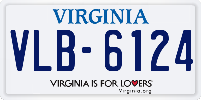 VA license plate VLB6124
