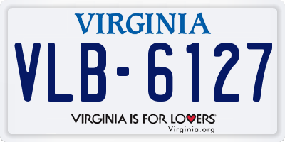 VA license plate VLB6127