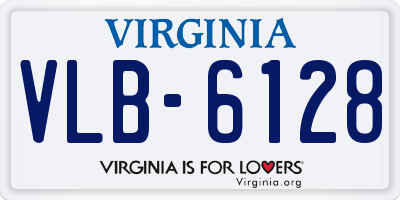 VA license plate VLB6128