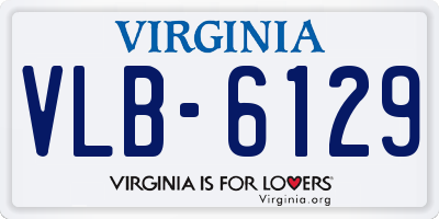 VA license plate VLB6129