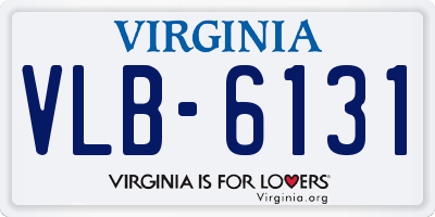 VA license plate VLB6131