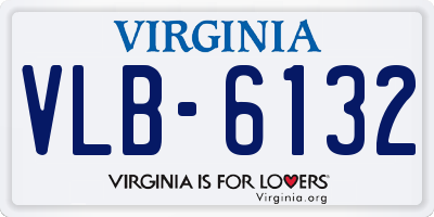 VA license plate VLB6132