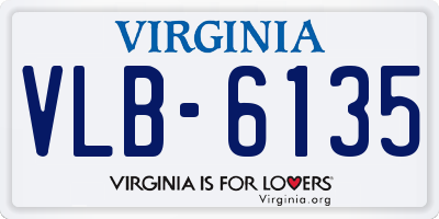 VA license plate VLB6135