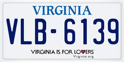 VA license plate VLB6139