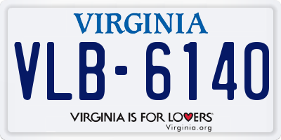 VA license plate VLB6140